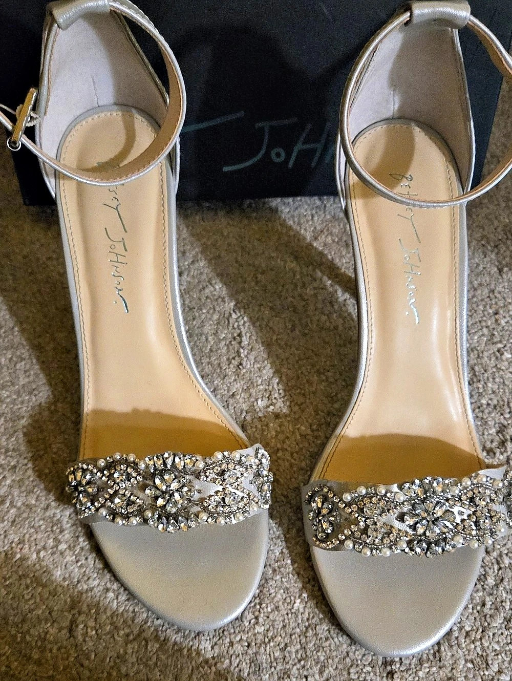 Betsey Johnson Embellished Heels in Gold